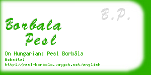 borbala pesl business card